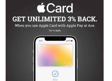 Ace Hardware Becomes Only Home Improvement Store To Offer 3% Daily Cash Back On Apple Card