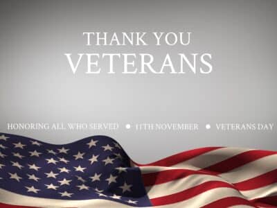 Thank you veterans over american flag waving, veterans day and p