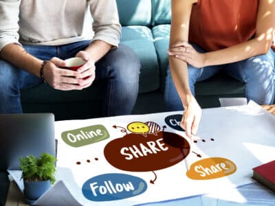 Social Media Word Diagram Concept