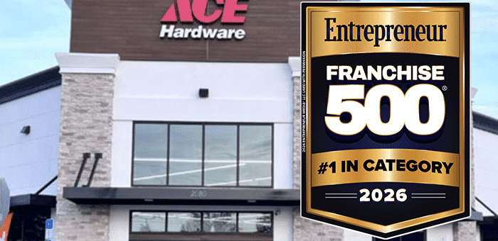 Ace Hardware Ranks No. 4 on Entrepreneur’s Franchise 500®, No. 1 in Category for Fifth Straight Year